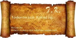 Todorovics Katalin névjegykártya