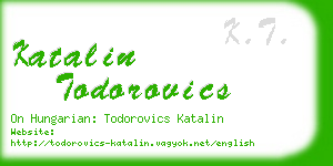 katalin todorovics business card